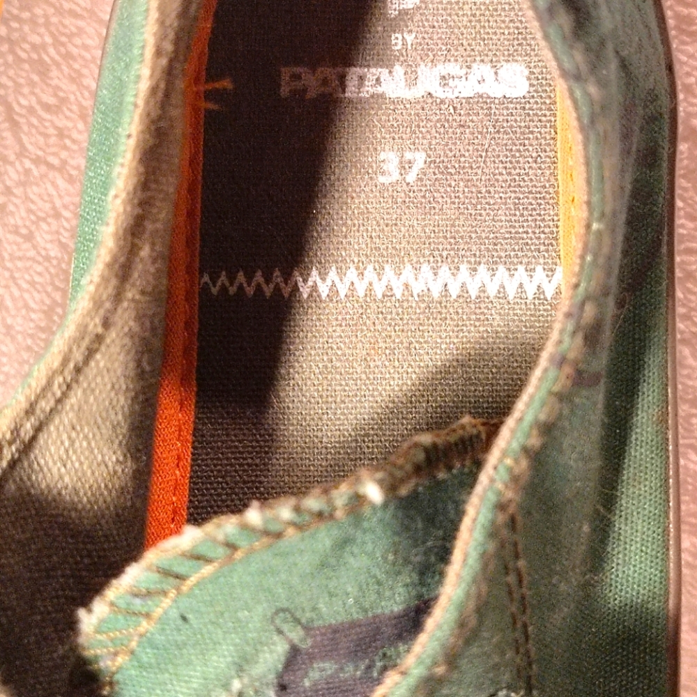 Green Canvas Shoes by Patricia Lucas